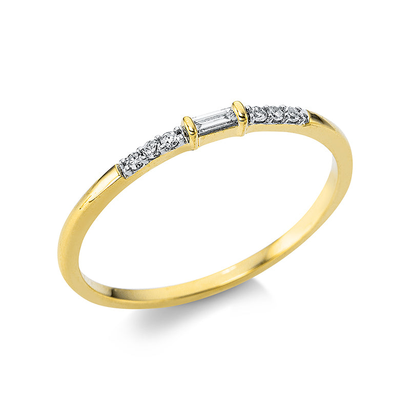 Ring    aus 750/-18 Karat Gelbgold mit 7 Diamanten 0