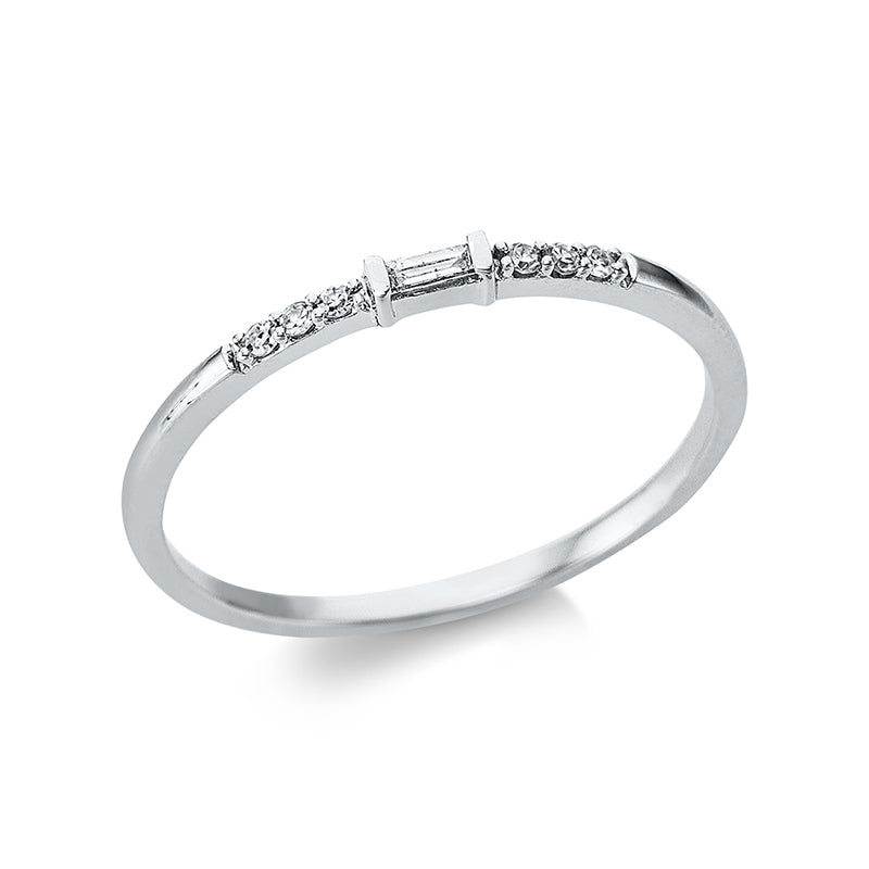 Ring    aus 750/-18 Karat Weißgold mit 7 Diamanten 0