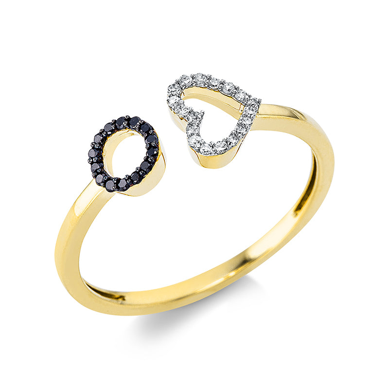 Ring    aus 750/-18 Karat Gelbgold mit 32 Diamanten 0