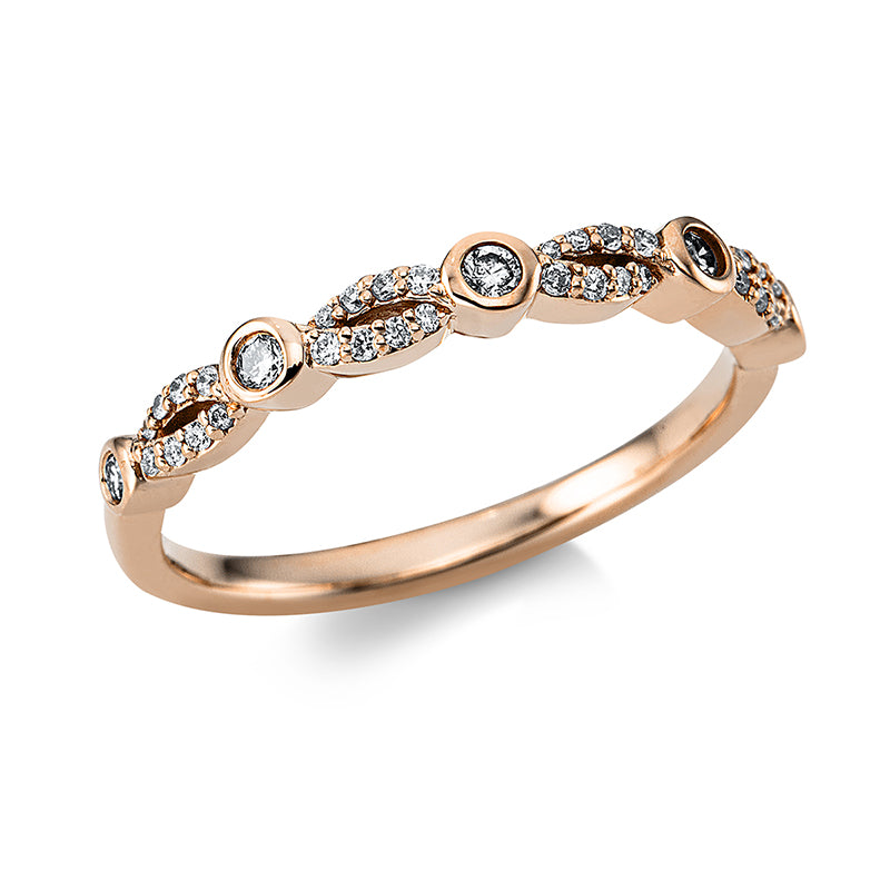 Ring    aus 750/-18 Karat Rotgold mit 37 Diamanten 0