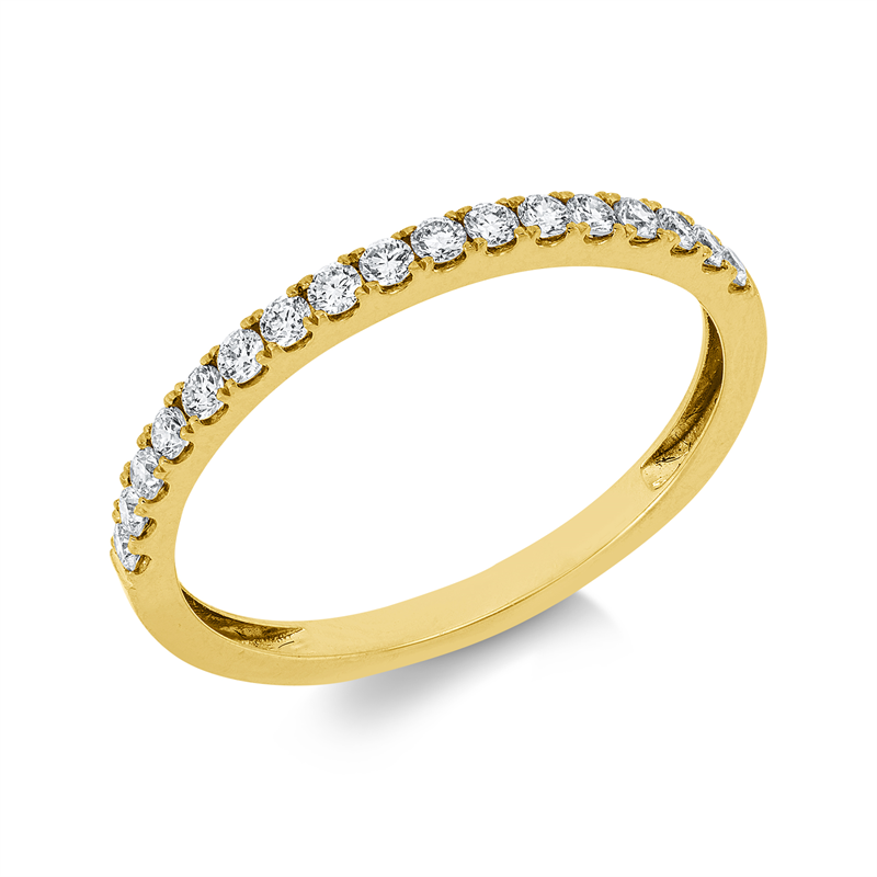 Ring    aus 750/-18 Karat Gelbgold mit 17 Diamanten 0