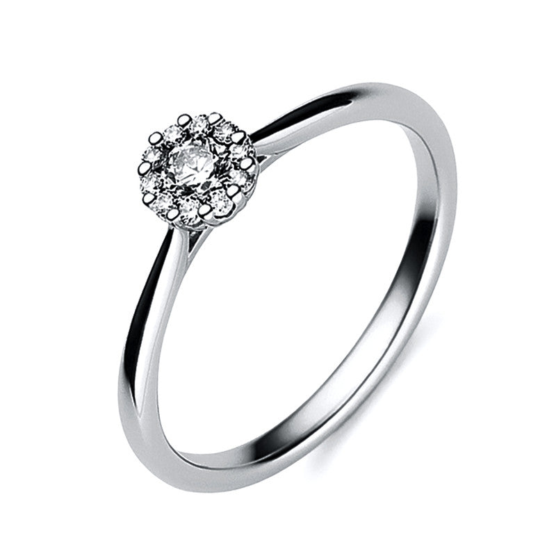Ring    aus 750/-18 Karat Weißgold mit 11 Diamanten 0