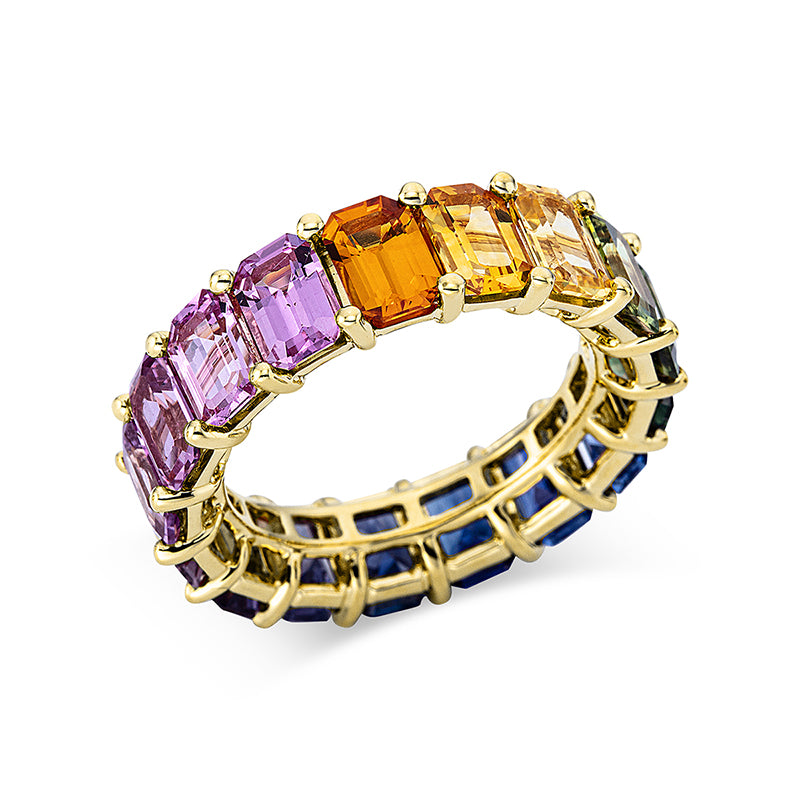 Ring mit Saphir  aus 750/-18 Karat Gelbgold  