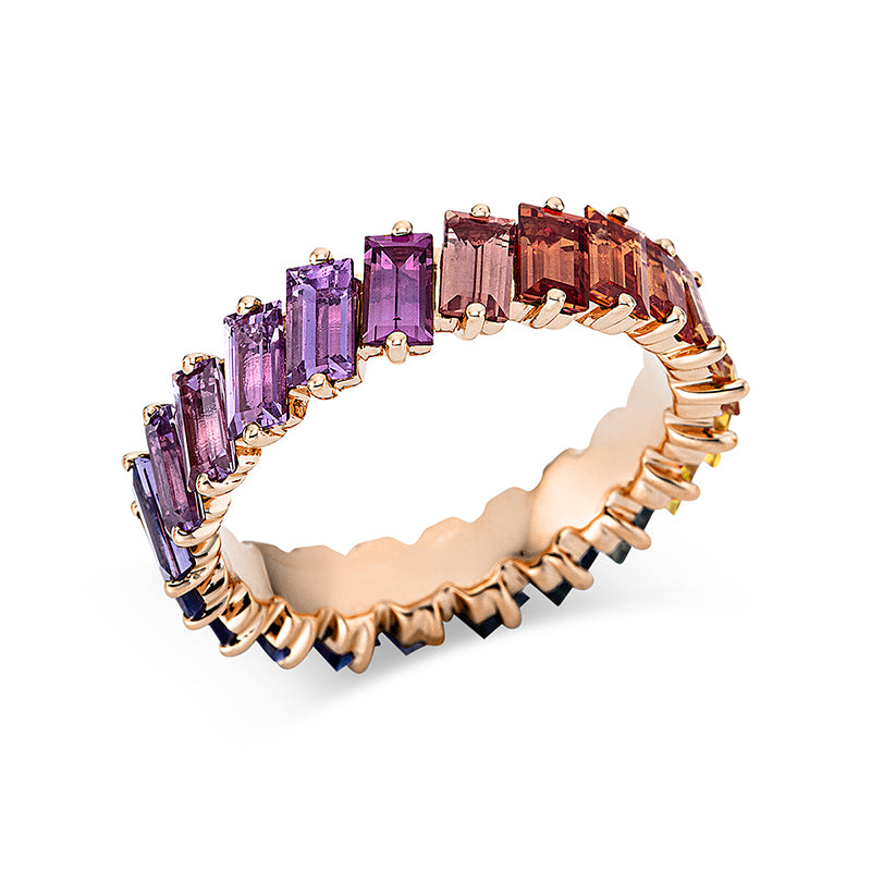 Ring mit Saphir  aus 750/-18 Karat Rotgold  