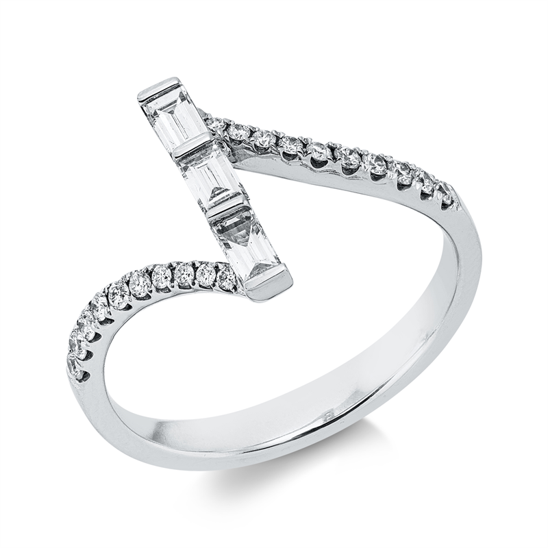 Ring    aus 750/-18 Karat Weißgold mit 23 Diamanten 0