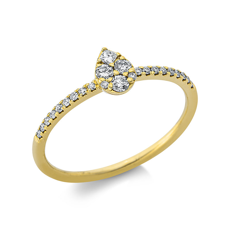 Ring    aus 750/-18 Karat Gelbgold mit 24 Diamanten 0