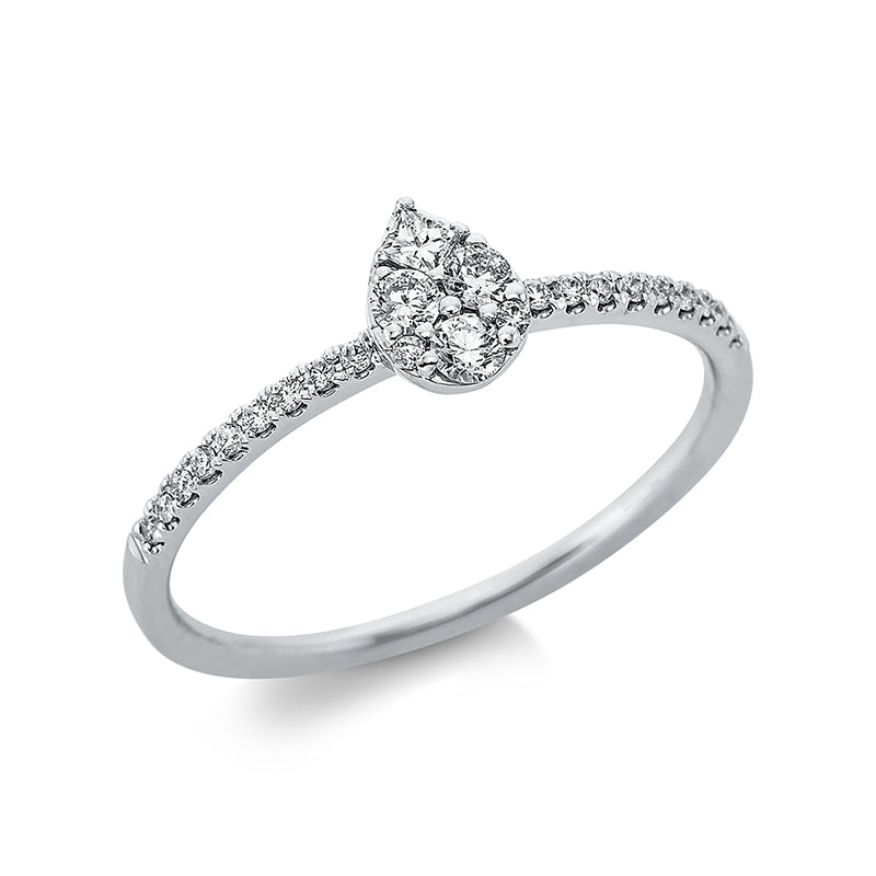Ring    aus 750/-18 Karat Weißgold mit 24 Diamanten 0