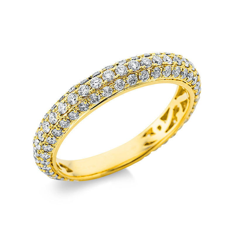 Ring    aus 750/-18 Karat Gelbgold mit 107 Diamanten 0