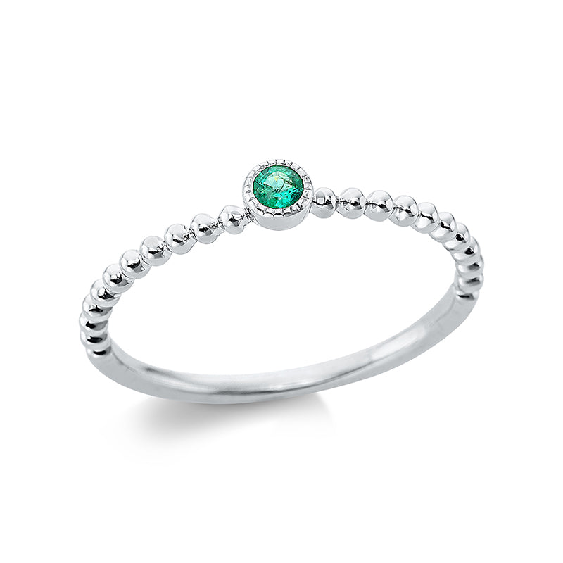 Ring mit Smaragd  aus 750/-18 Karat Weißgold MPM_SKIP_FIELD 