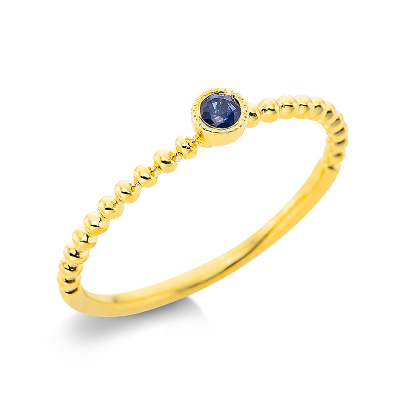Ring mit Saphir  aus 750/-18 Karat Gelbgold  