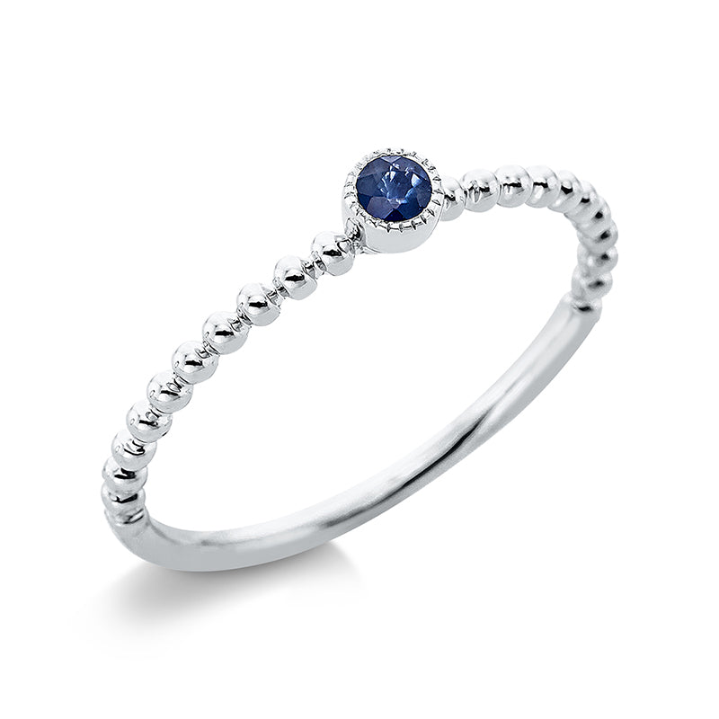 Ring mit Saphir  aus 750/-18 Karat Weißgold  