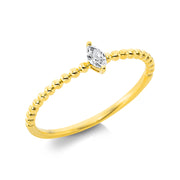 Ring - Solitaire aus Gold mit Diamant - 1BF08