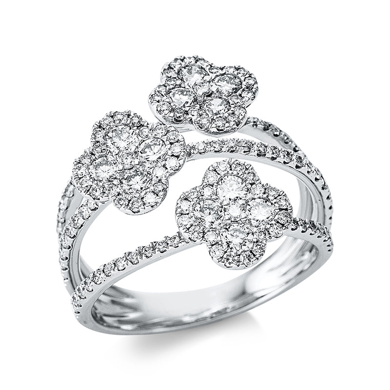 Ring    aus 750/-18 Karat Weißgold mit 141 Diamanten 1