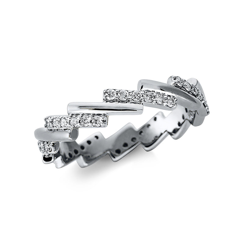 Ring    aus 750/-18 Karat Weißgold mit 42 Diamanten 0