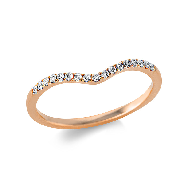 Ring    aus 750/-18 Karat Rotgold mit 17 Diamanten 0