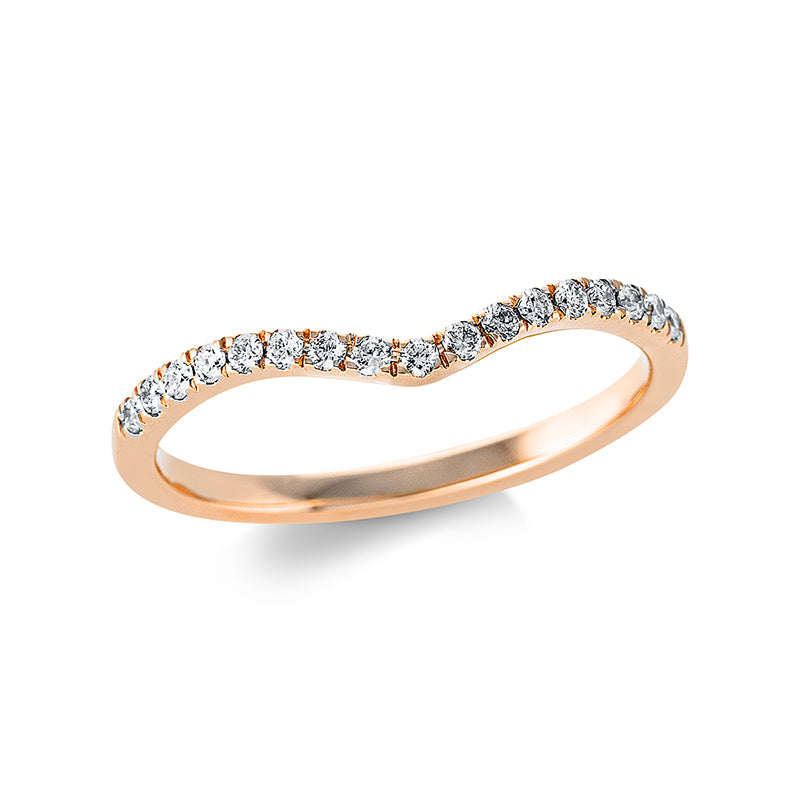 Ring    aus 750/-18 Karat Rotgold mit 17 Diamanten 0