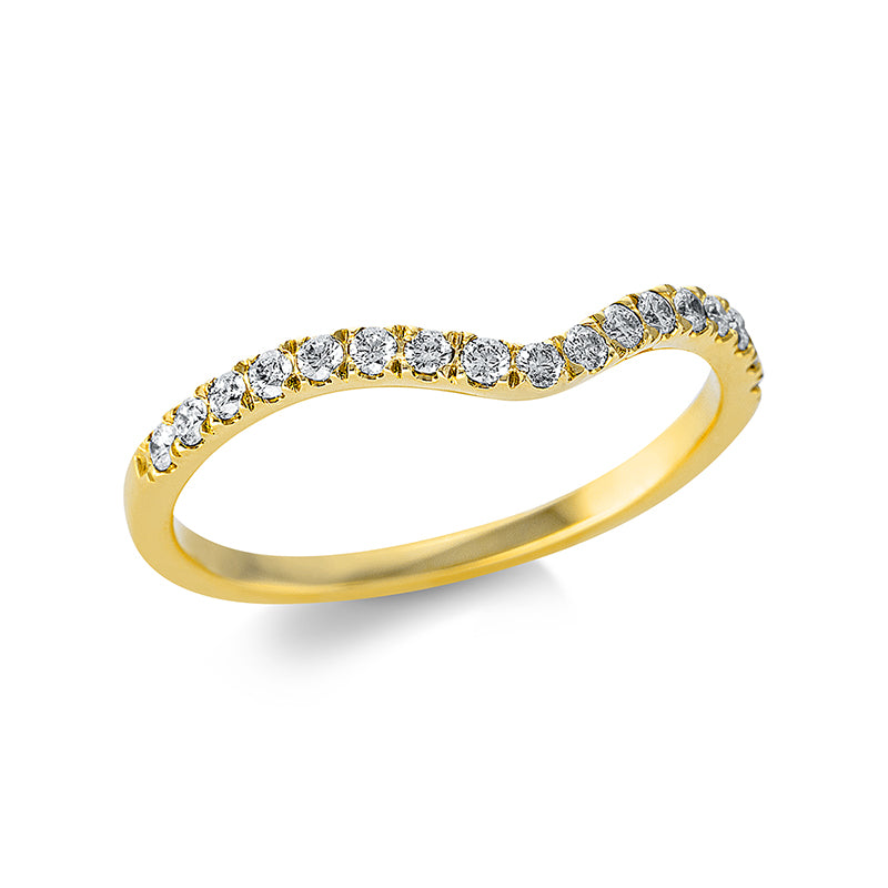 Ring    aus 750/-18 Karat Gelbgold mit 17 Diamanten 0