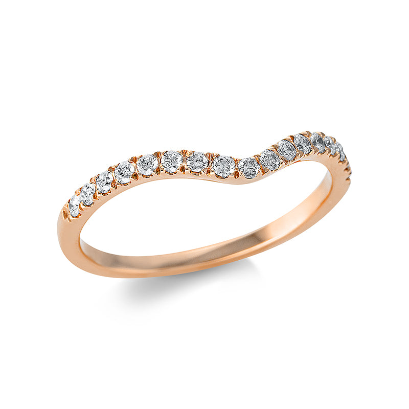 Ring    aus 750/-18 Karat Rotgold mit 17 Diamanten 0