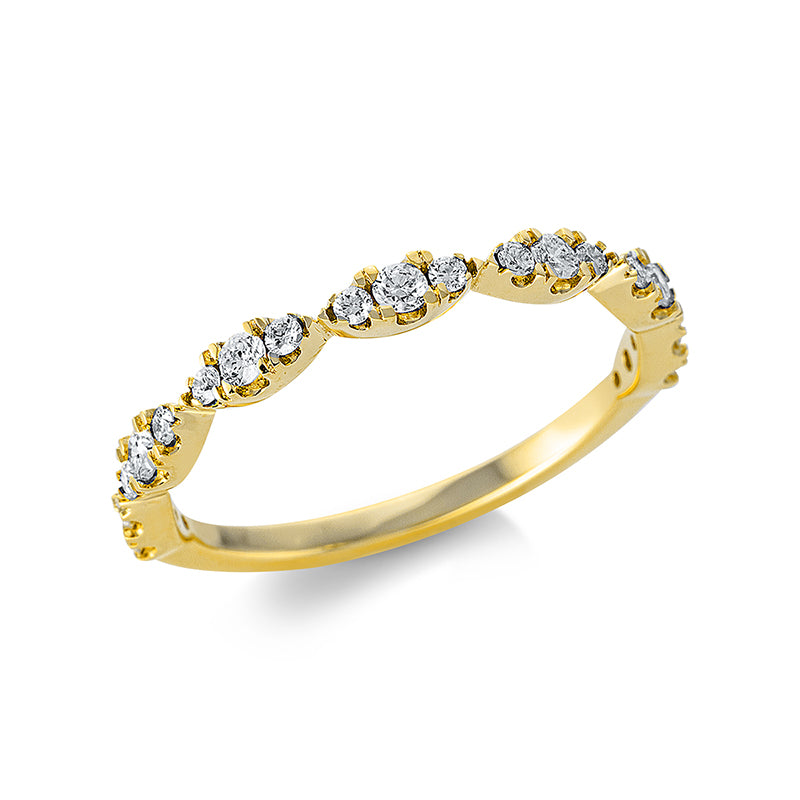 Ring    aus 585/-14 Karat Gelbgold mit 21 Diamanten 0