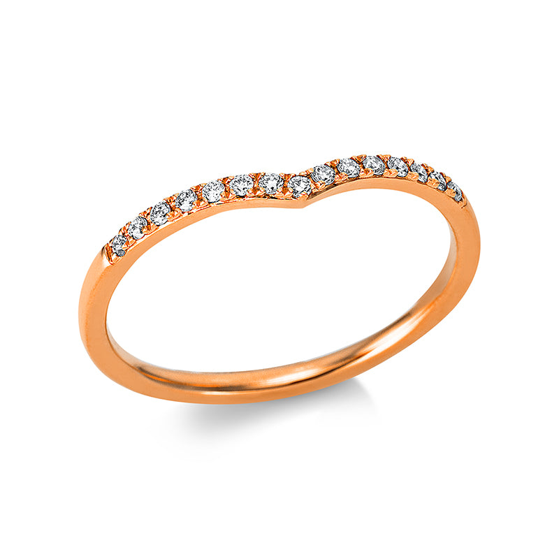 Ring    aus 750/-18 Karat Rotgold mit 15 Diamanten 0