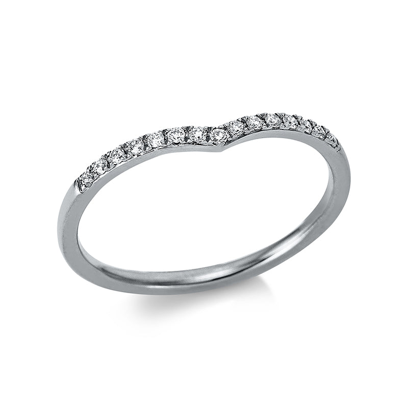 Ring    aus 750/-18 Karat Weißgold mit 15 Diamanten 0