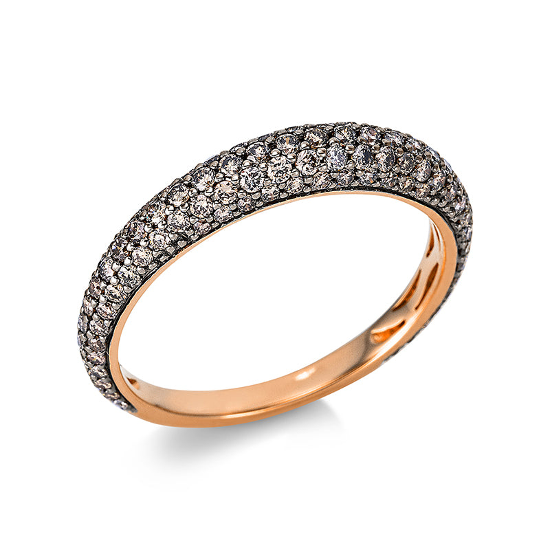 Ring    aus 750/-18 Karat Rotgold mit 131 Diamanten 0