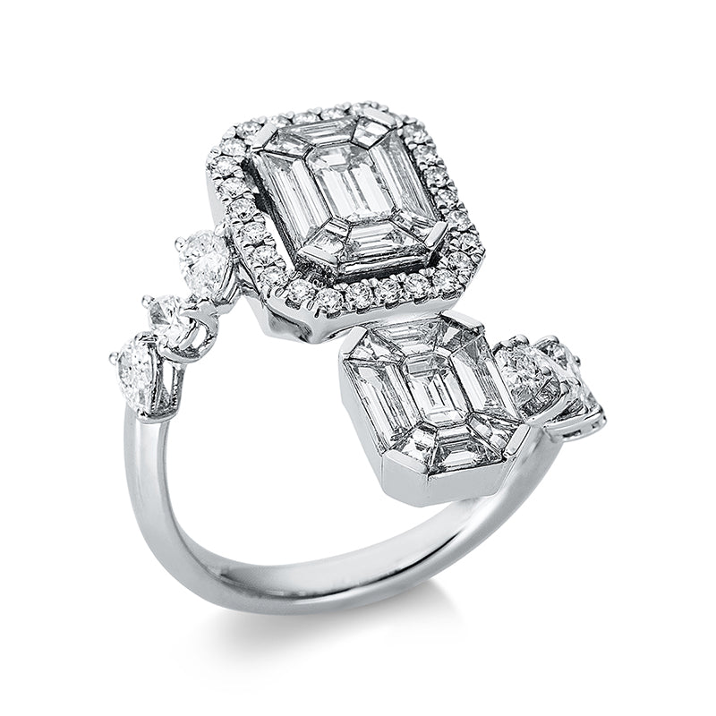 Ring    aus 750/-18 Karat Weißgold mit 51 Diamanten 2