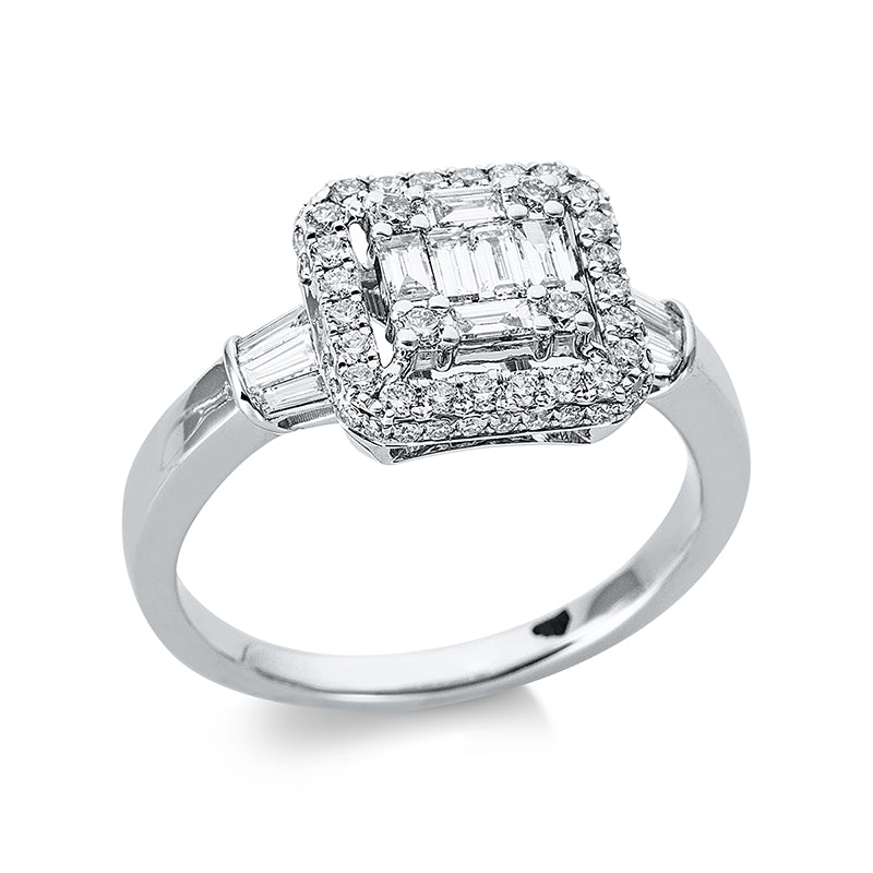 Ring    aus 750/-18 Karat Weißgold mit 72 Diamanten 0