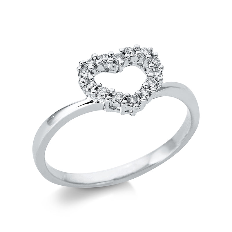 Ring    aus 750/-18 Karat Weißgold mit 14 Diamanten 0