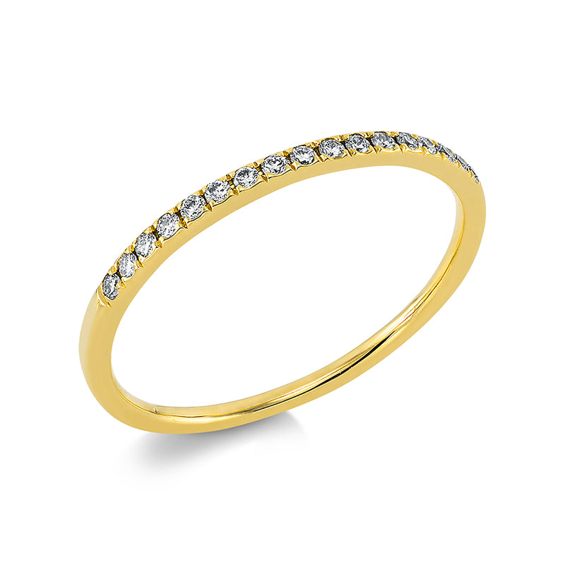 Ring - Memoire halb aus Gold mit Diamanten - 1BM45