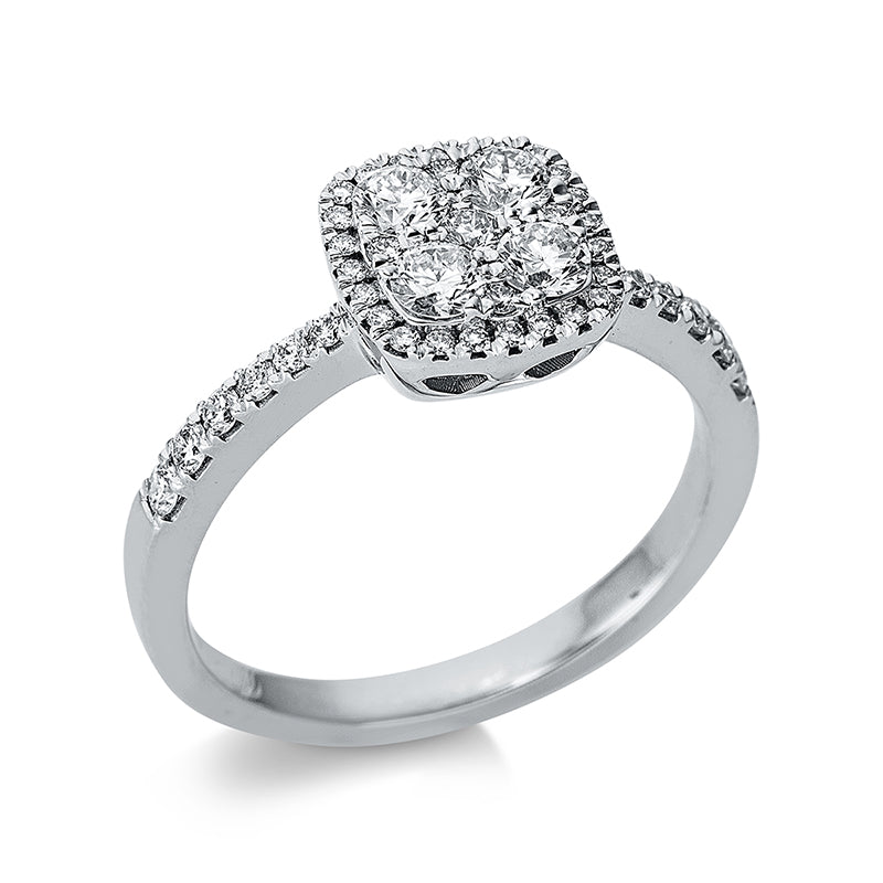 Ring    aus 750/-18 Karat Weißgold mit 45 Diamanten 0