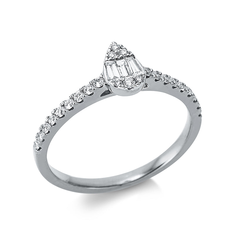 Ring    aus 750/-18 Karat Weißgold mit 27 Diamanten 0