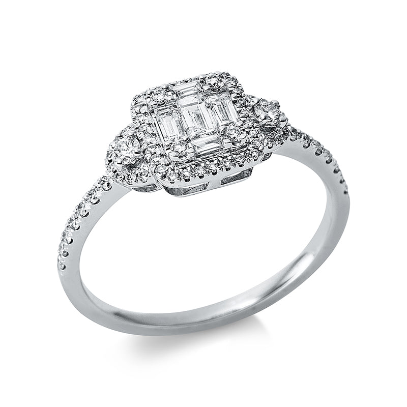 Ring    aus 750/-18 Karat Weißgold mit 67 Diamanten 0