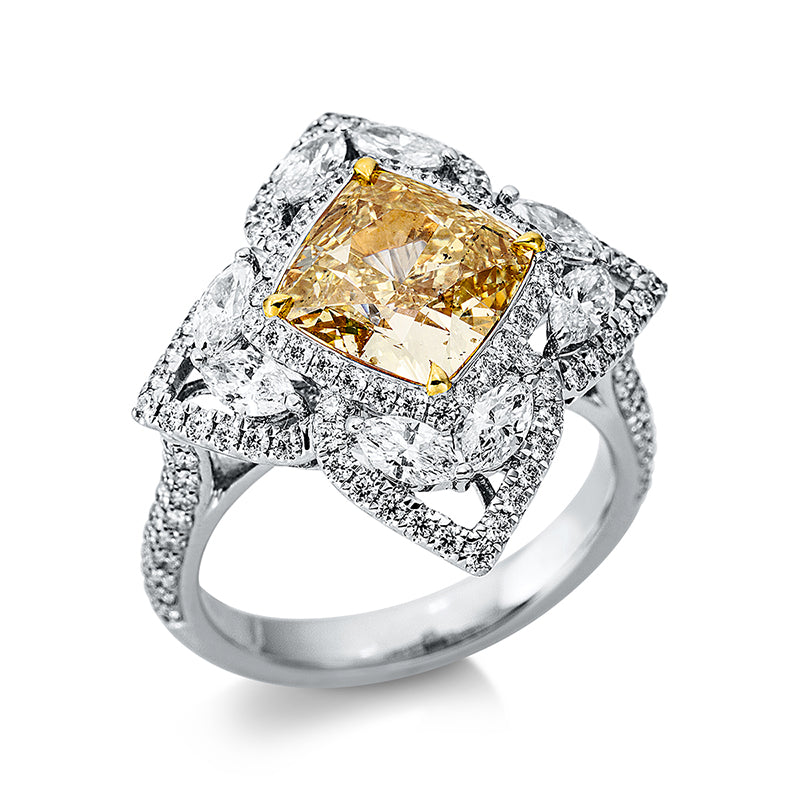 Ring    aus 750/-18 Karat Weißgold / Gelbgold mit 149 Diamanten 4