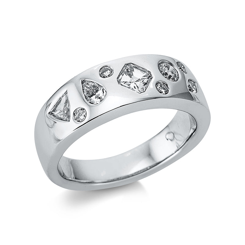 Ring    aus 750/-18 Karat Weißgold mit 9 Diamanten 0
