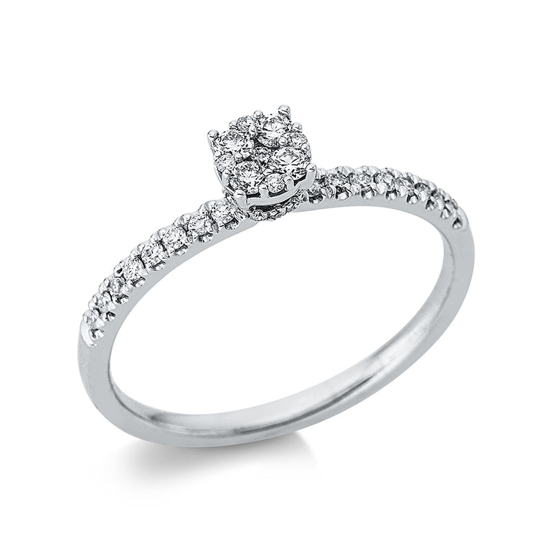 Ring    aus 585/-14 Karat Weißgold mit 37 Diamanten 0