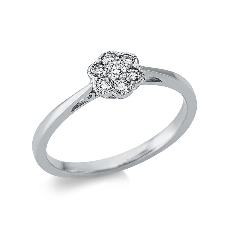 Ring    aus 750/-18 Karat Weißgold mit 7 Diamanten 0