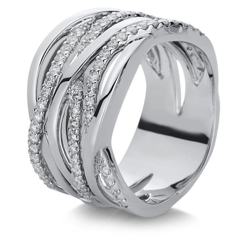 Ring    aus 750/-18 Karat Weißgold mit 60 Diamanten 0