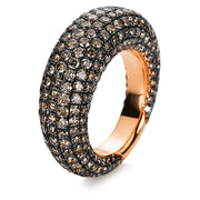 Ring - Pavé aus Gold mit Diamanten, schwarz rhodiniert - 1C274