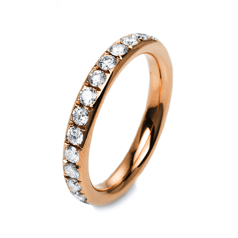 Ring    aus 750/-18 Karat Rotgold mit 27 Diamanten 1
