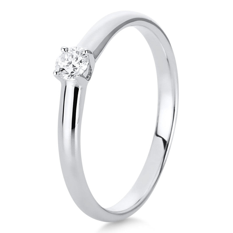 Ring    aus 750/-18 Karat Weißgold mit 1 Diamant 0