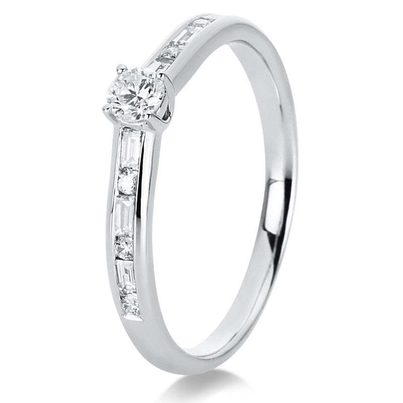 Ring    aus 585/-14 Karat Weißgold mit 13 Diamanten 0