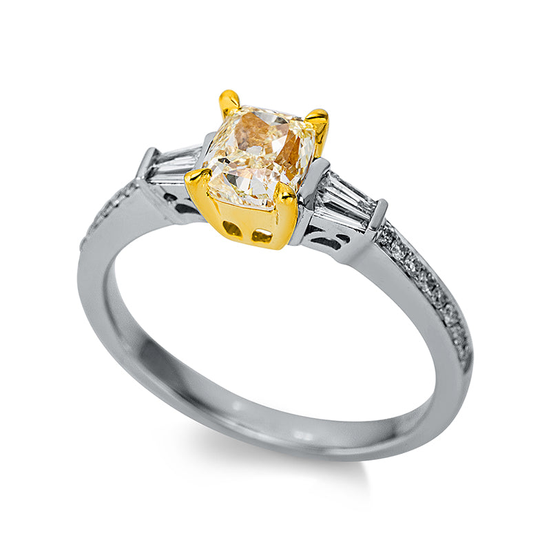 Ring    aus 750/-18 Karat Weißgold / Gelbgold mit 21 Diamanten 1