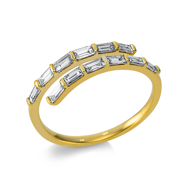 Ring    aus 750/-18 Karat Gelbgold mit 12 Diamanten 0