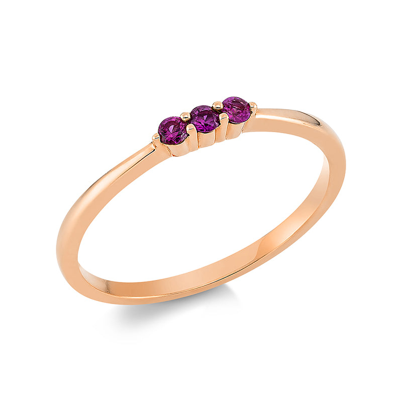 Ring mit Rubin  aus 750/-18 Karat Rotgold  