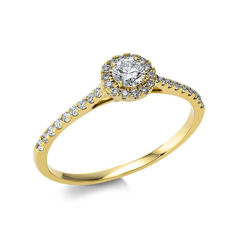 Ring    aus 750/-18 Karat Gelbgold mit 33 Diamanten 0