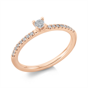 Ring    aus 750/-18 Karat Rotgold mit 17 Diamanten 0