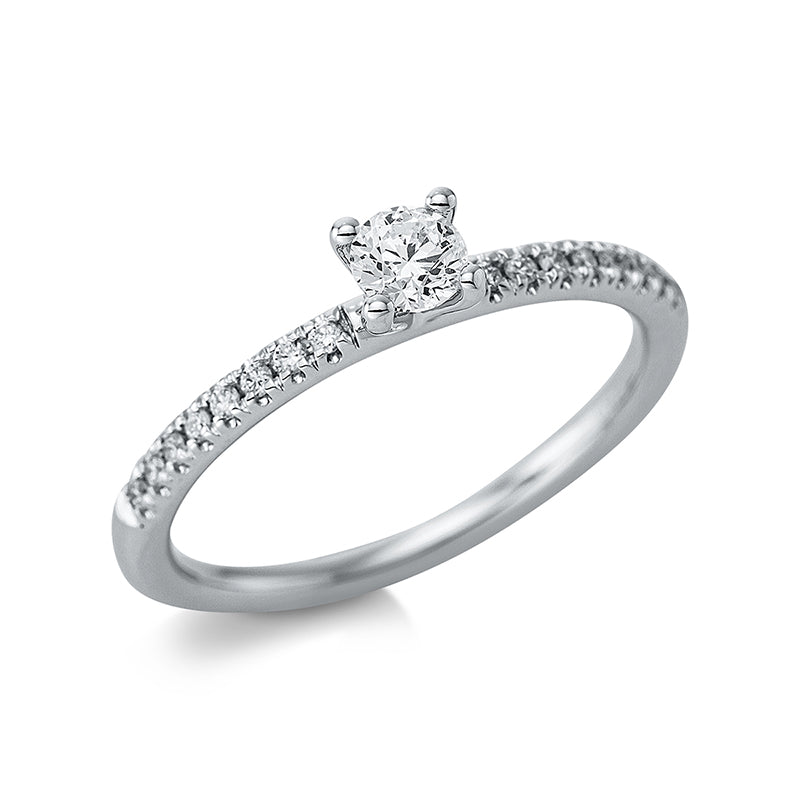 Ring    aus 750/-18 Karat Weißgold mit 17 Diamanten 0