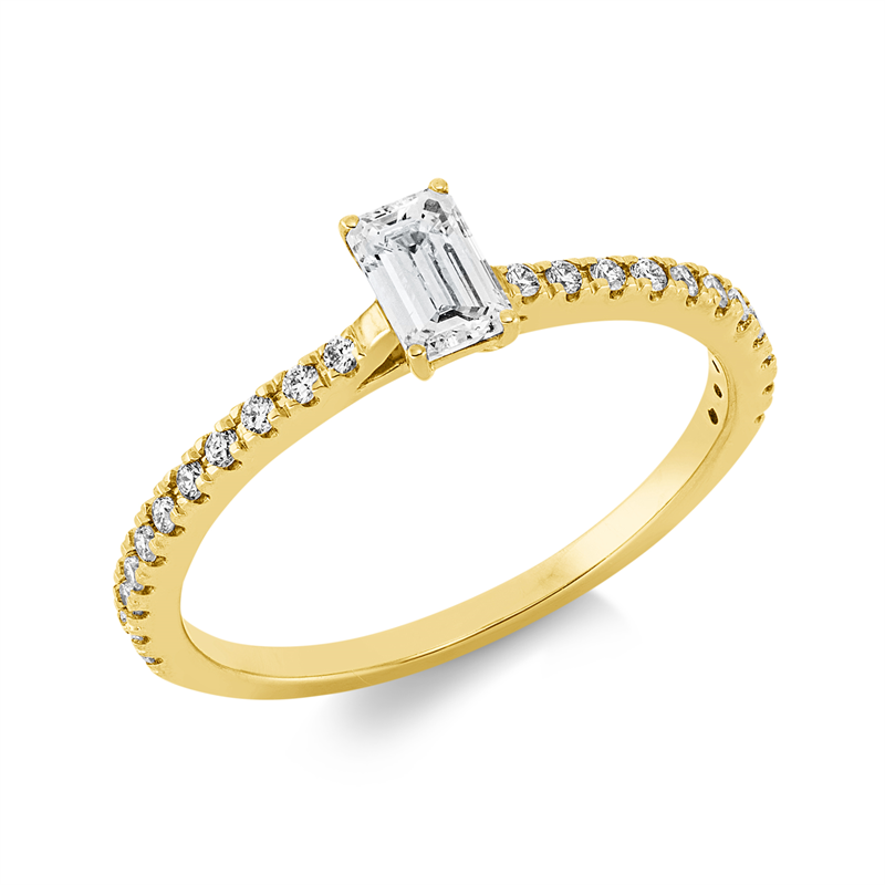 Ring    aus 750/-18 Karat Gelbgold mit 23 Diamanten 0
