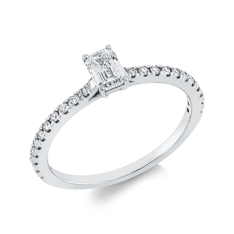 Ring    aus 750/-18 Karat Weißgold mit 23 Diamanten 0